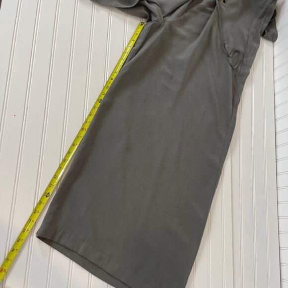 BCBGeneration Women’s Green Gray Lace Up Front Wide Leg Jumpsuit Size L - Picture 8 of 10